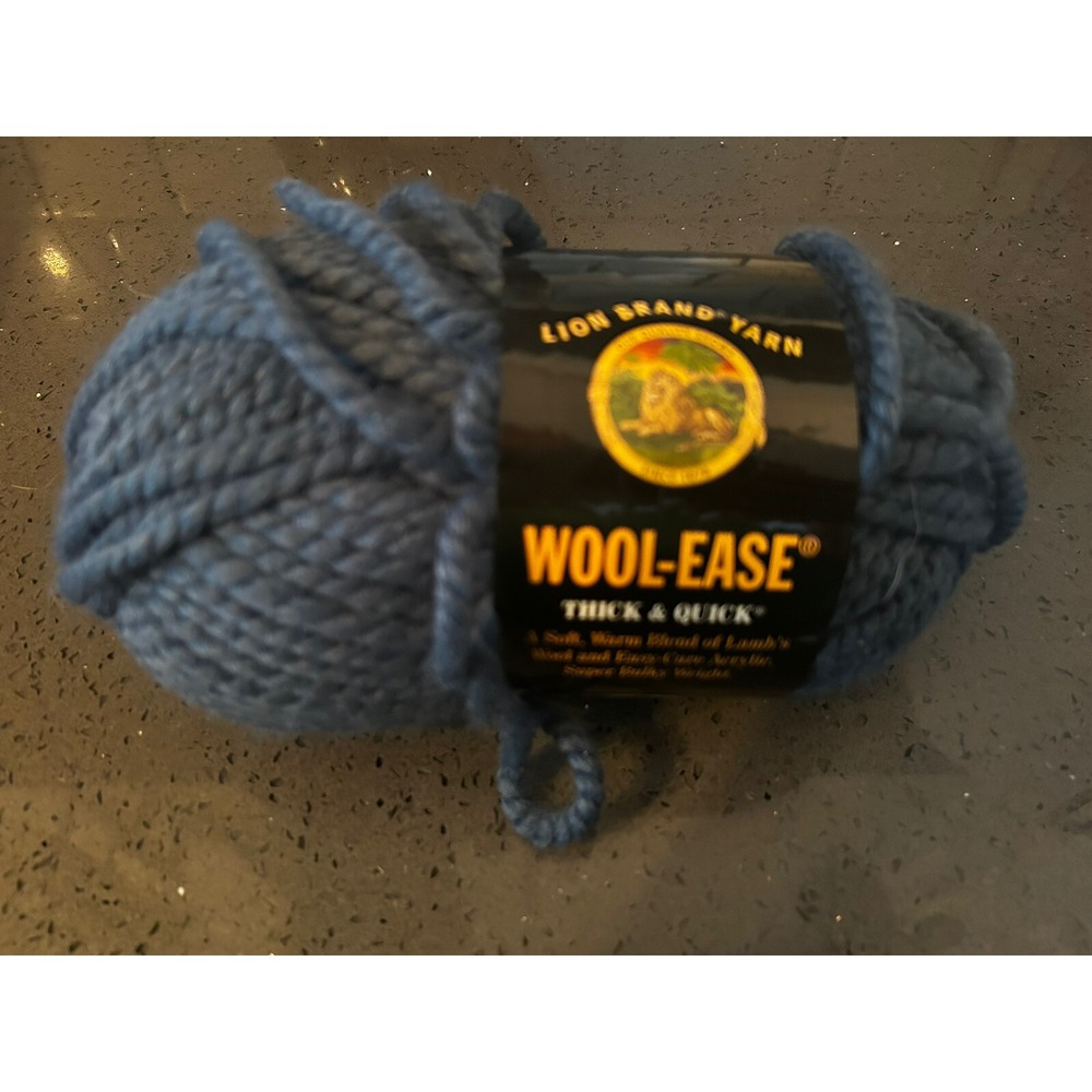 1 Skeins Lion Brand Yarn Wool-Ease Denim Blue 114 Soft‎ Art #640 New